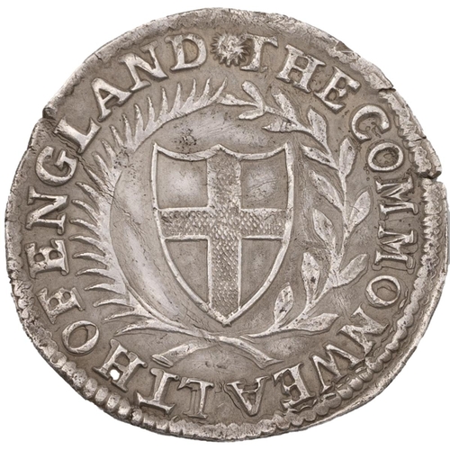 95 - 1651 Commonwealth hammered silver Shilling, EF for this issue and scarce (S 3217, North 2724). Obver... 