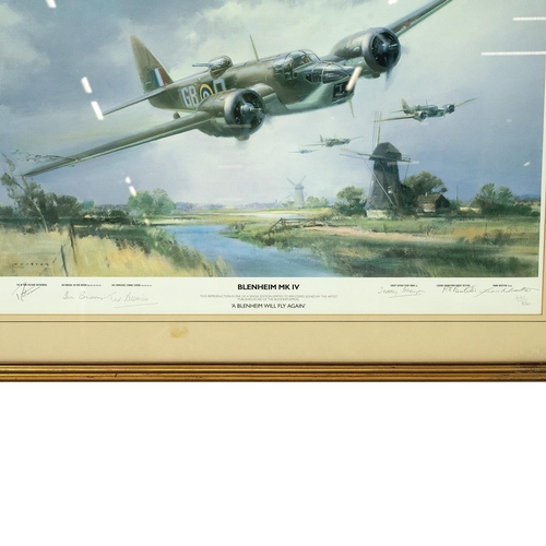 952 - Two (2) Bristol Blenheim art prints, both signed limited editions, depicting the WW2 light bomber. I... 