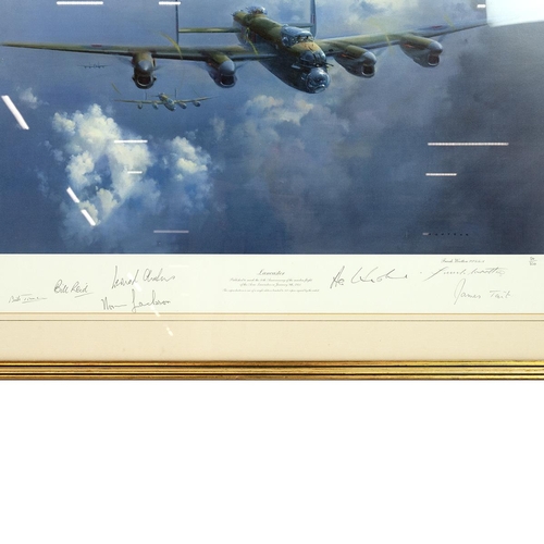 953 - Two (2) Avro Lancaster Bomber art prints by Frank Wootton, both signed limited editions showing Seco... 