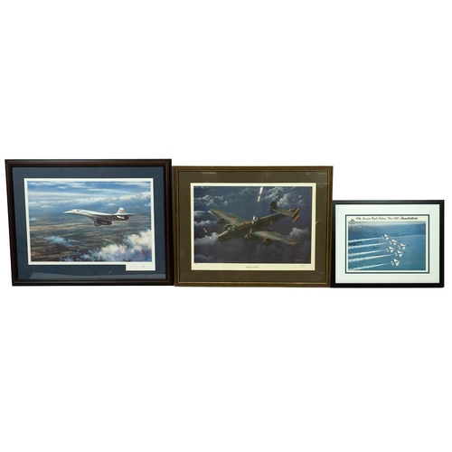 956 - Three (3) aviation prints, all limited edition, framed and signed. Includes (1) 'Thunderbirds Over L... 