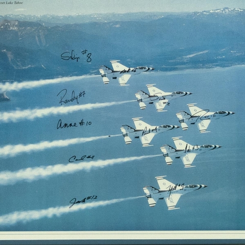 956 - Three (3) aviation prints, all limited edition, framed and signed. Includes (1) 'Thunderbirds Over L... 