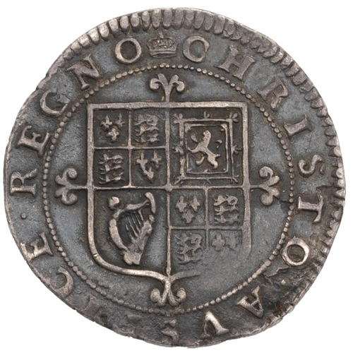 97 - 1660-1662 undated third issue King Charles II late hammered Fourpence (S 3324). Obverse: crowned lef... 