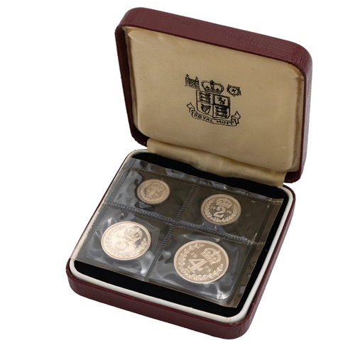 245 - 1979 Queen Elizabeth II four-coin silver Maundy Money set in Royal Mint box, sealed in pack. Include... 