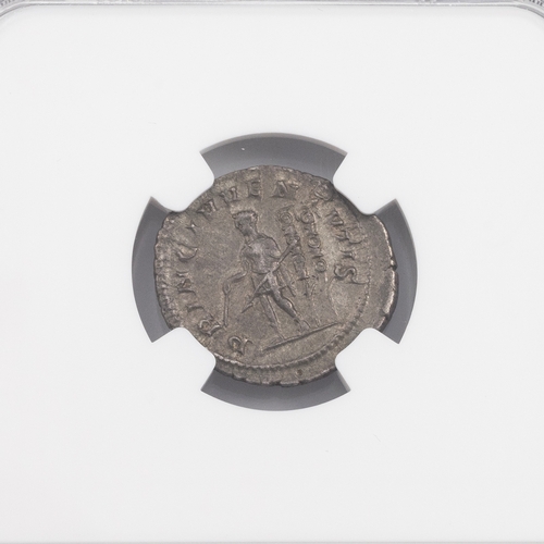 14 - 235/6-238 AD Maximus silver AR Denarius, issued as Caesar, graded Ch AU by NGC. Obverse: bare head d... 