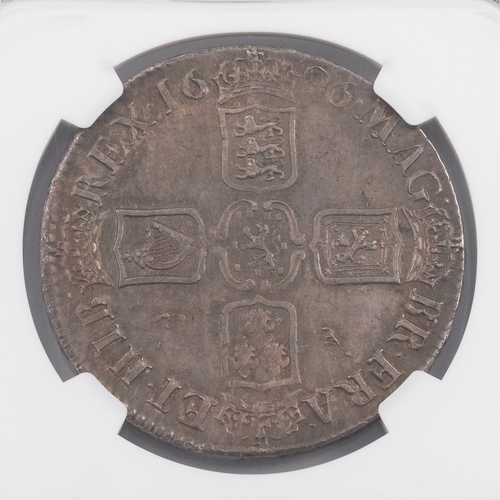 112 - 1696 King William III silver Crown with Octavo edge and first bust graded MS 62 (Bull 995, S 3470). ... 