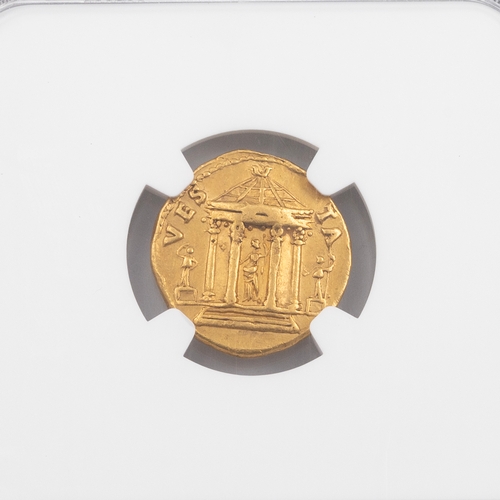 9 - 79-81 AD Titus gold AV Aureus struck as Caesar by Vespasian, Rome graded Ch VF (Calico 796 this coin... 