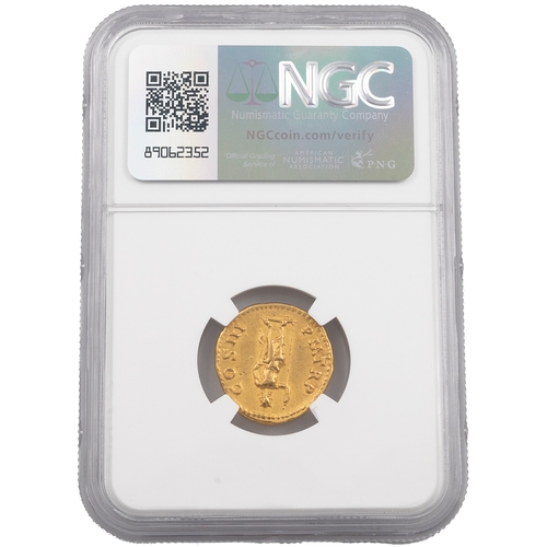 11 - 117-138 AD Roman Empire, Hadrian AV gold Aureus with Janus graded XF by NGC Ancients (RIC 509). Obve... 