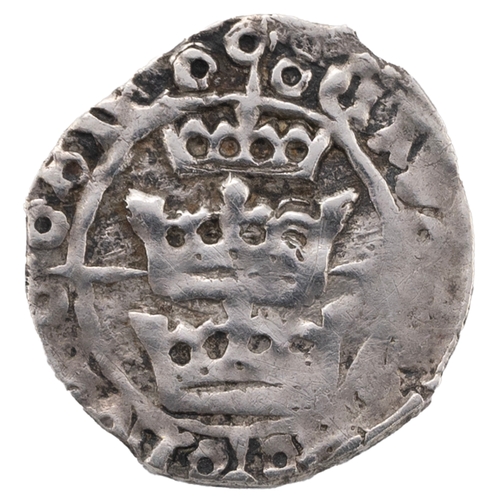 50 - 1488-c1490 Irish Henry VII Three Crowns issue hammered silver Dublin Half Groat (S 6444). Obverse: t... 