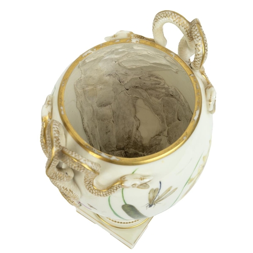 145 - In the manner of Thomas Bott for Kerr & Binns Royal Worcester, circa 1850's, a pair of pot pourri va... 