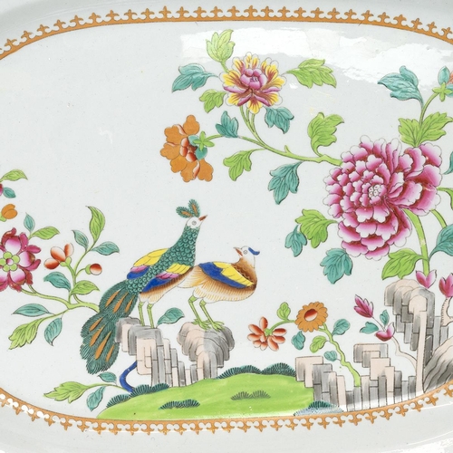 158 - Spode - early 19th Century Peacock pattern No 2118 - part tea service comprising large Teapot with l... 