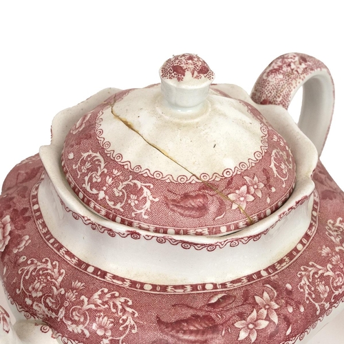 159 - Spode - Pink Camilla part dinner service comprising 68 pieces.