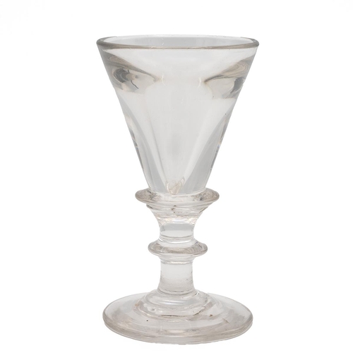 164 - Early 19th Century Deception Glass of typical form with bladed knop to stem (height 11cm) together w... 