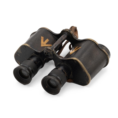 165 - Ross of London prismatic binoculars, serial number 81462 dating them to 1911-1918, with leather stra... 