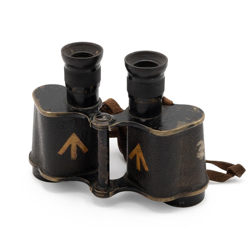 165 - Ross of London prismatic binoculars, serial number 81462 dating them to 1911-1918, with leather stra... 