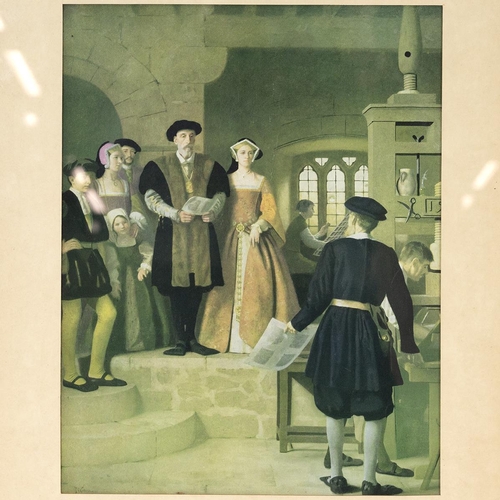 191 - Two reproductive prints in colours of Edward IV being Entertained by William Canynges at His House i... 