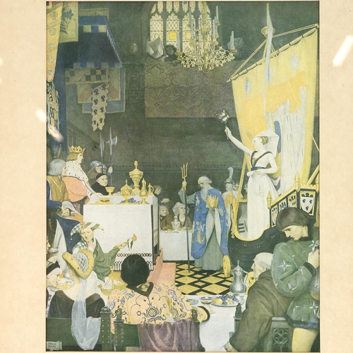 191 - Two reproductive prints in colours of Edward IV being Entertained by William Canynges at His House i... 