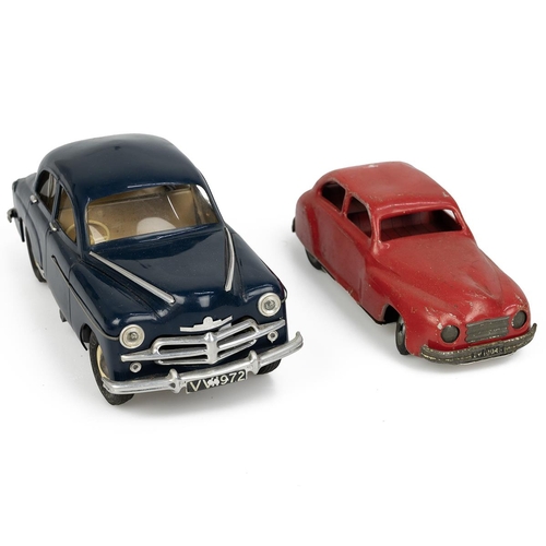 219 - Chad Valley Remote Control Car in Box, red tinplate body; together with Vauxhall Velox 1/18 scale el... 