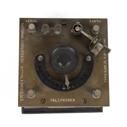 231 - Scarce National Wireless Co. Type N.MK.C1 Crystal Radio c1923. Also known as 'The Gnat', with BBC Ty... 