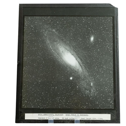 234 - Group of unusually large format antique astronomy glass projector slides, Royal Observatory Greenwic... 