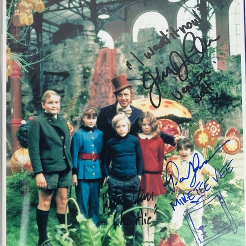 264 - Various entertainment autographs - Including the cast of Willy Wonka And The Charlie Chocolate Facto... 