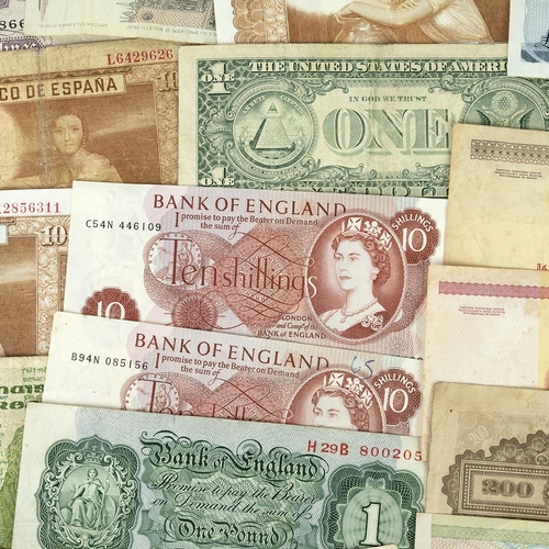 27 - Collection of banknotes and circulating UK coins including a small quantity of pre-1947 and pre-1920... 