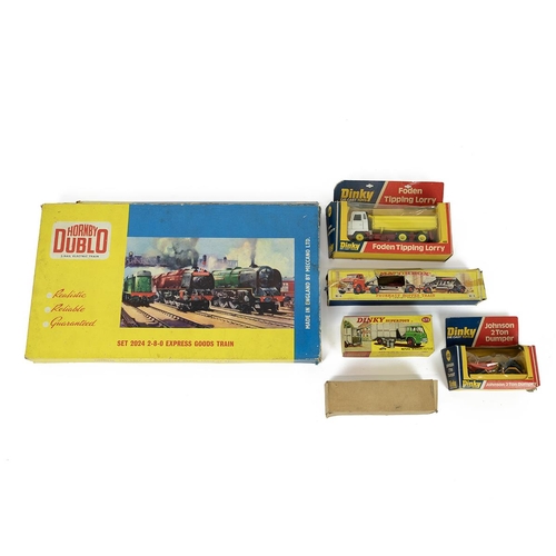 271 - Boxed Hornby set 2024 Express goods train. Together with boxed: dinky foden tipping lorry 432, dinky... 