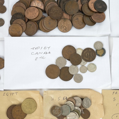 28 - Miscellaneous UK and world coins, mostly 19th and later examples. 