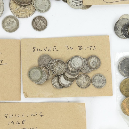 28 - Miscellaneous UK and world coins, mostly 19th and later examples. 