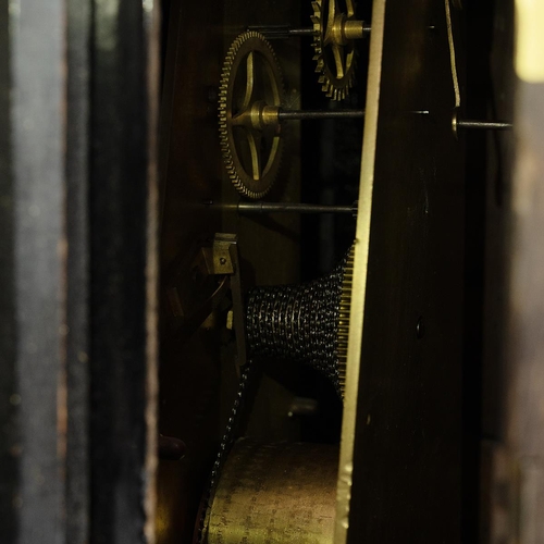 292 - Railway Interest - an early 20th Century station wall clock - with Fusee 8 day single train movement... 