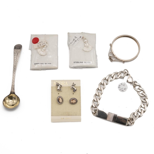 3 - Collection of silver new/old stock jewellery to include a silver crown coin holder, two silver neckl... 