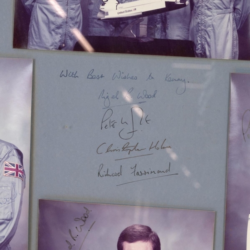 308 - Space interest. Framed signed photographs of British astronauts titled 'The 1st Astronauts of Great ... 