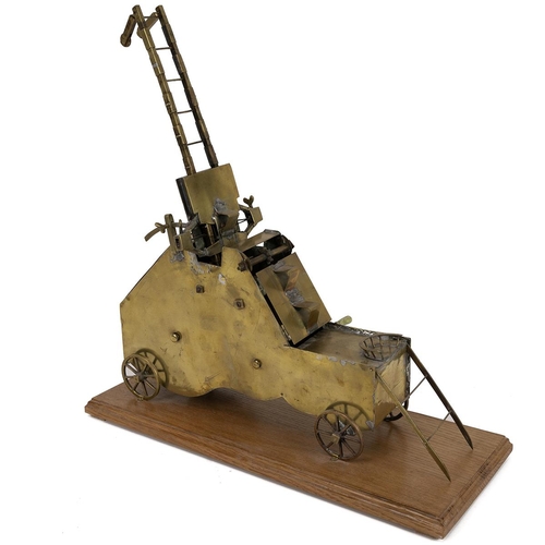 316 - Fire Brigade interest. Scratch-built brass Patent model of a mid 19th Century Fire Ladder by Alfred ... 