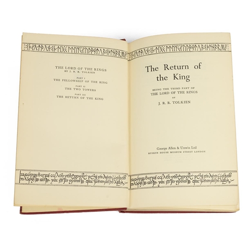 347 - J.R.R.Tolkien Lord of the Rings Trilogy - First Editions comprising Fellowship of the Ring, 1st Edit... 