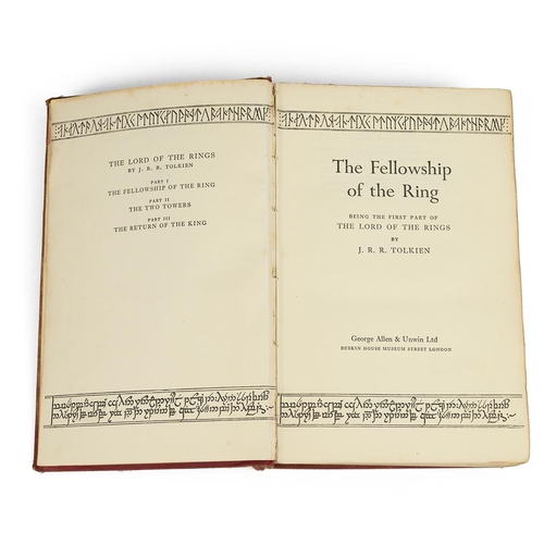 347 - J.R.R.Tolkien Lord of the Rings Trilogy - First Editions comprising Fellowship of the Ring, 1st Edit... 