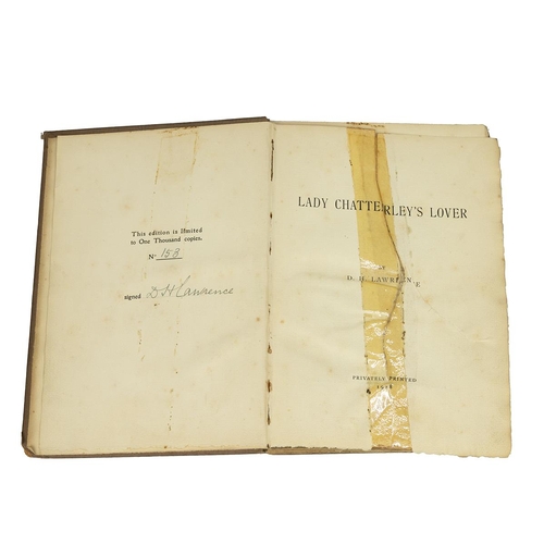 350 - D H Lawrence - Lady Chatterly's Lover Signed by the Author, First Edition 1928, Limited Edition (153... 