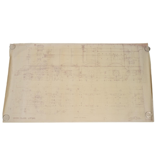 Railway interest. Large GWR frame plan locomotive engineering ...