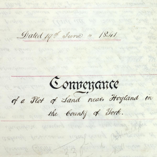 357 - Indentures and conveyances dating from the 1840's to 1890's relating to various land and properties ... 