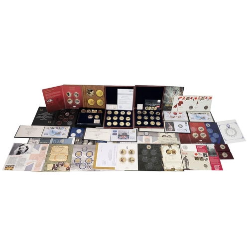 39 - A collection of modern collector coins sets and parts sets, including Harrington & Byrne 50p Penny B... 