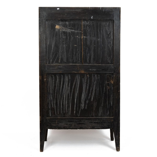 420 - Mid 19th Century French walnut secretaire with parquetry and gilt metal detailing and black marble t... 