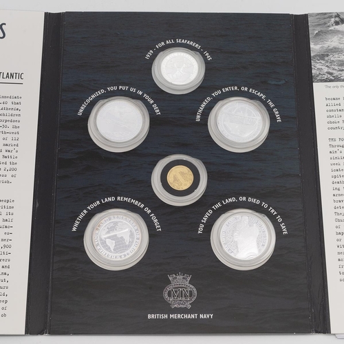 44 - London Mint Office - The Battle Of The Atlantic 1939-1945, 2016. A six-coin set comprising a 24ct go... 