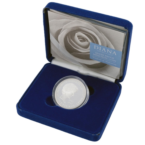 52 - 1997 Royal Mint Princess Diana memorial silver proof £5 coin in the original packaging. Obverse: Ian... 