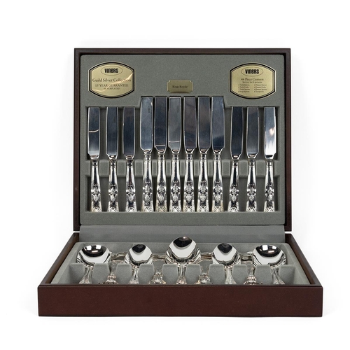 8 - Viners silver plated 44 piece canteen of cutlery, in a fitted case. 