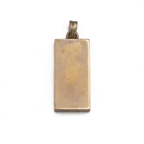 223 - 9ct gold ingot pendant, 29.23g.