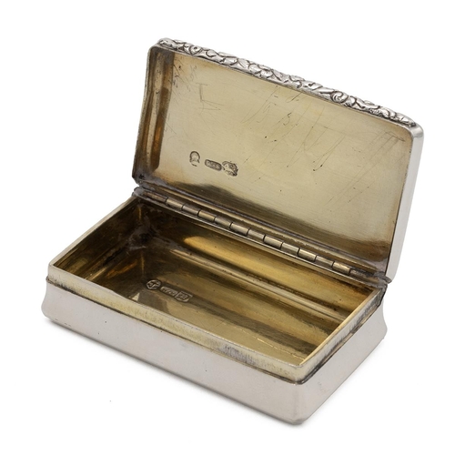 264 - William IV, silver box, with engine-turned decoration and vacant cartouche Birmingham 1827, possibly... 