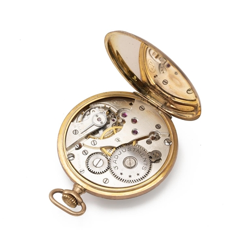 314 - Vintage 9ct gold pocketwatch. Dial marked for Goldsmiths & Silversmiths, Regent St, London. 45mm cas... 