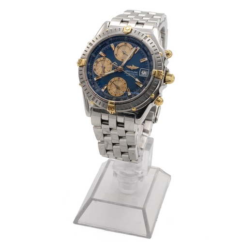 323 - Boxed Breitling Men's Chronomat automatic wristwatch. Ref B13352, Serial no. 458988. Stainless steel... 