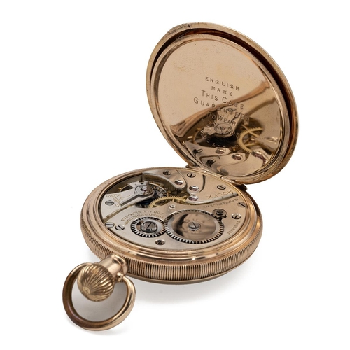 324 - Rolex gold plated pocket watch marked James Walker Ltd to dial. 50mm case, white dial with black ara... 