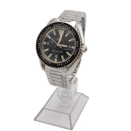 330 - Boxed vintage Omega automatic Seamaster 300 c1969. Steel case and bracelet, black bezel with white m... 