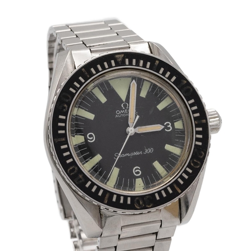 330 - Boxed vintage Omega automatic Seamaster 300 c1969. Steel case and bracelet, black bezel with white m... 