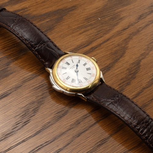 337 - Vintage Le Rot et Fils minute repeating wristwatch. Platinum and 18ct yellow gold, manual wind, 33mm... 